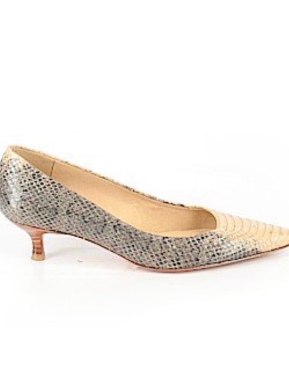 Stuart Weitzman vintage snakeskin pumps with kitten heel